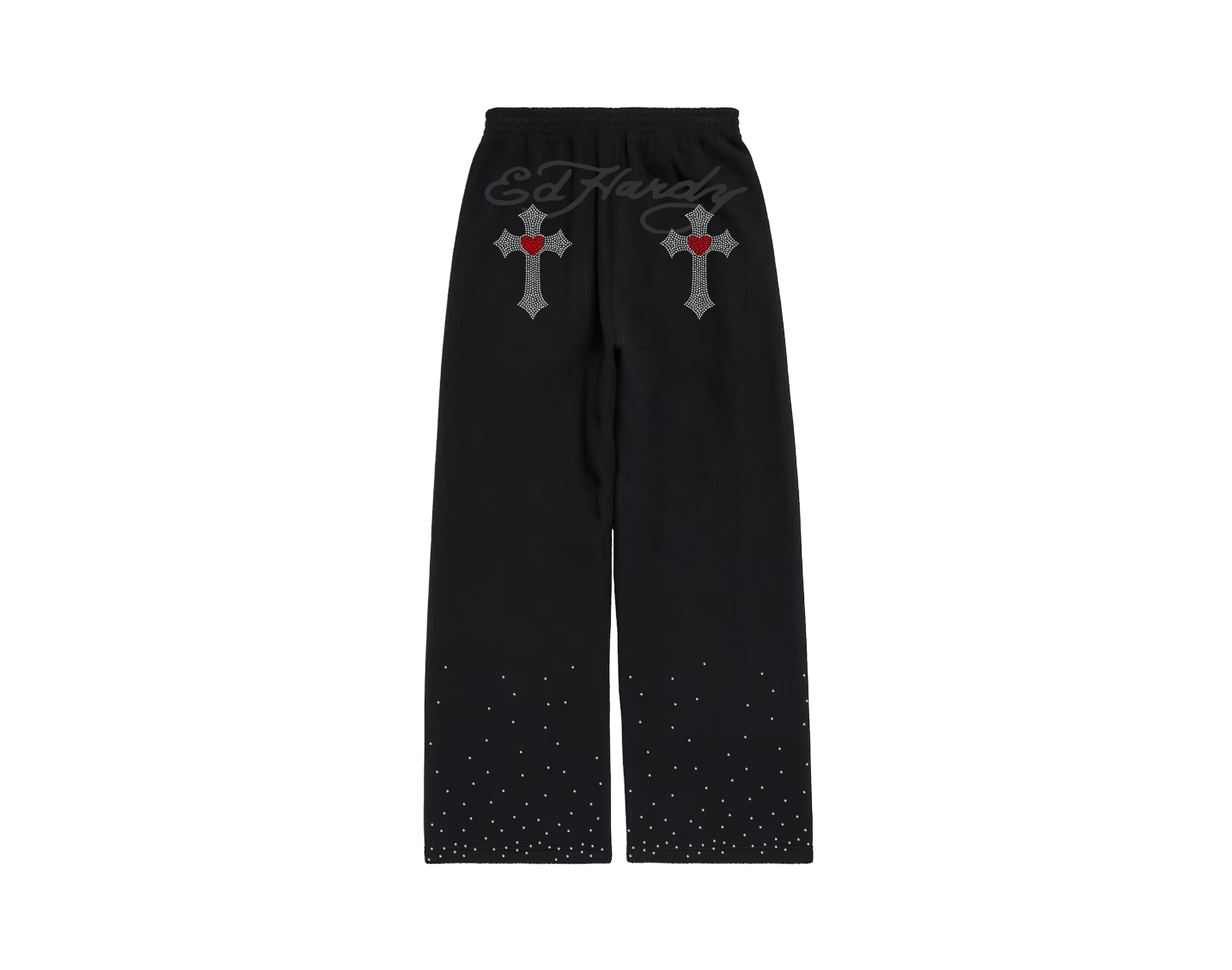 Ed Hardy x Matuê "Cruz" Calça Moletom Preta