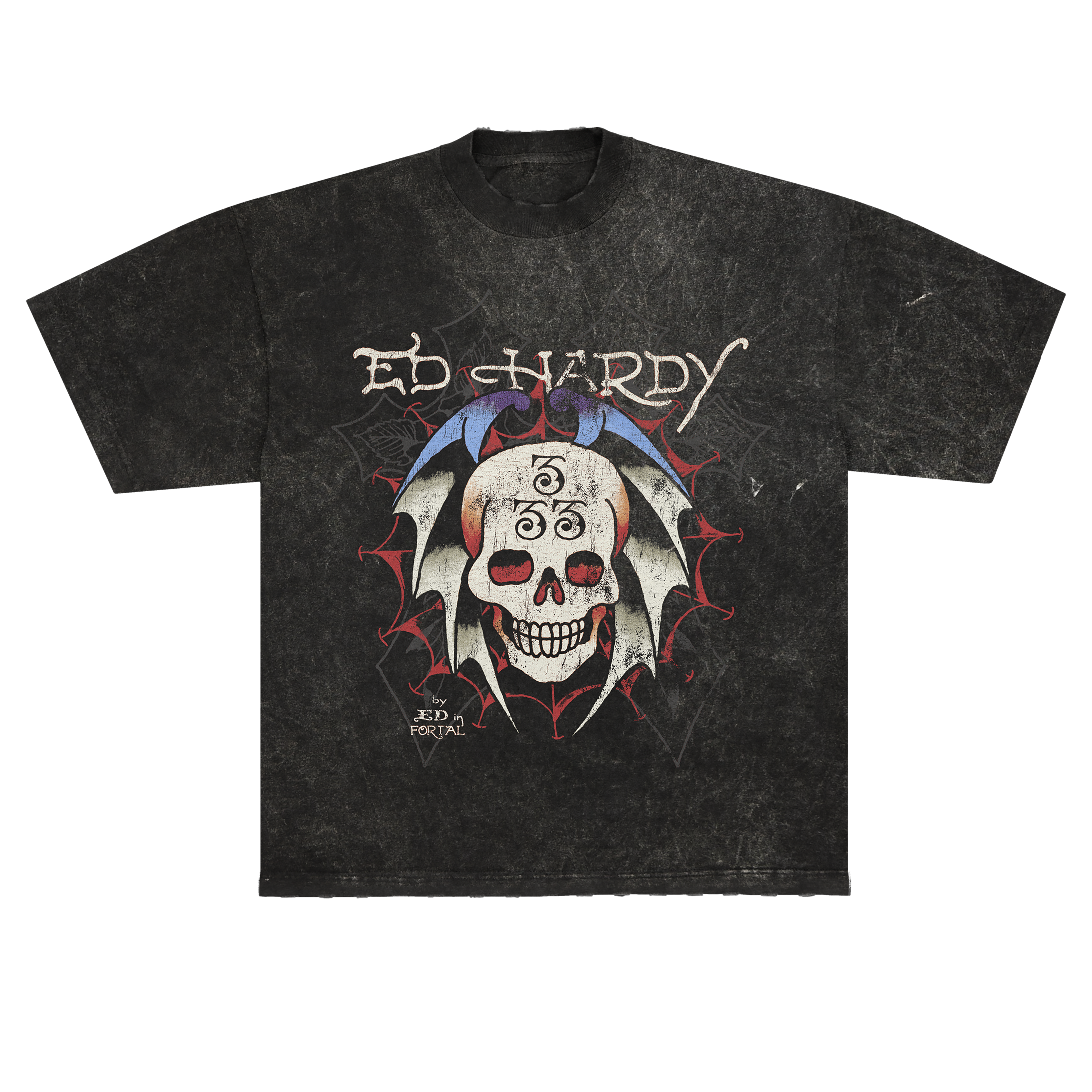 Ed Hardy x Matuê "Bat Skull" Camiseta