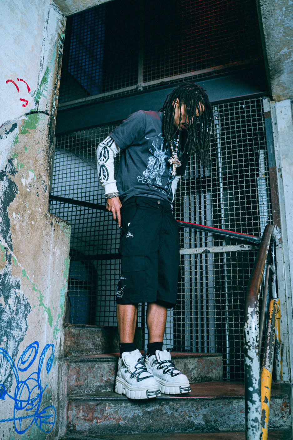 Ed Hardy x Matuê "Dragon" Bermuda Preta