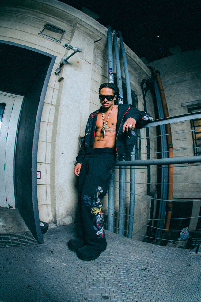 Ed Hardy x Matuê "By Matuê" Moletom Zip Up Preto