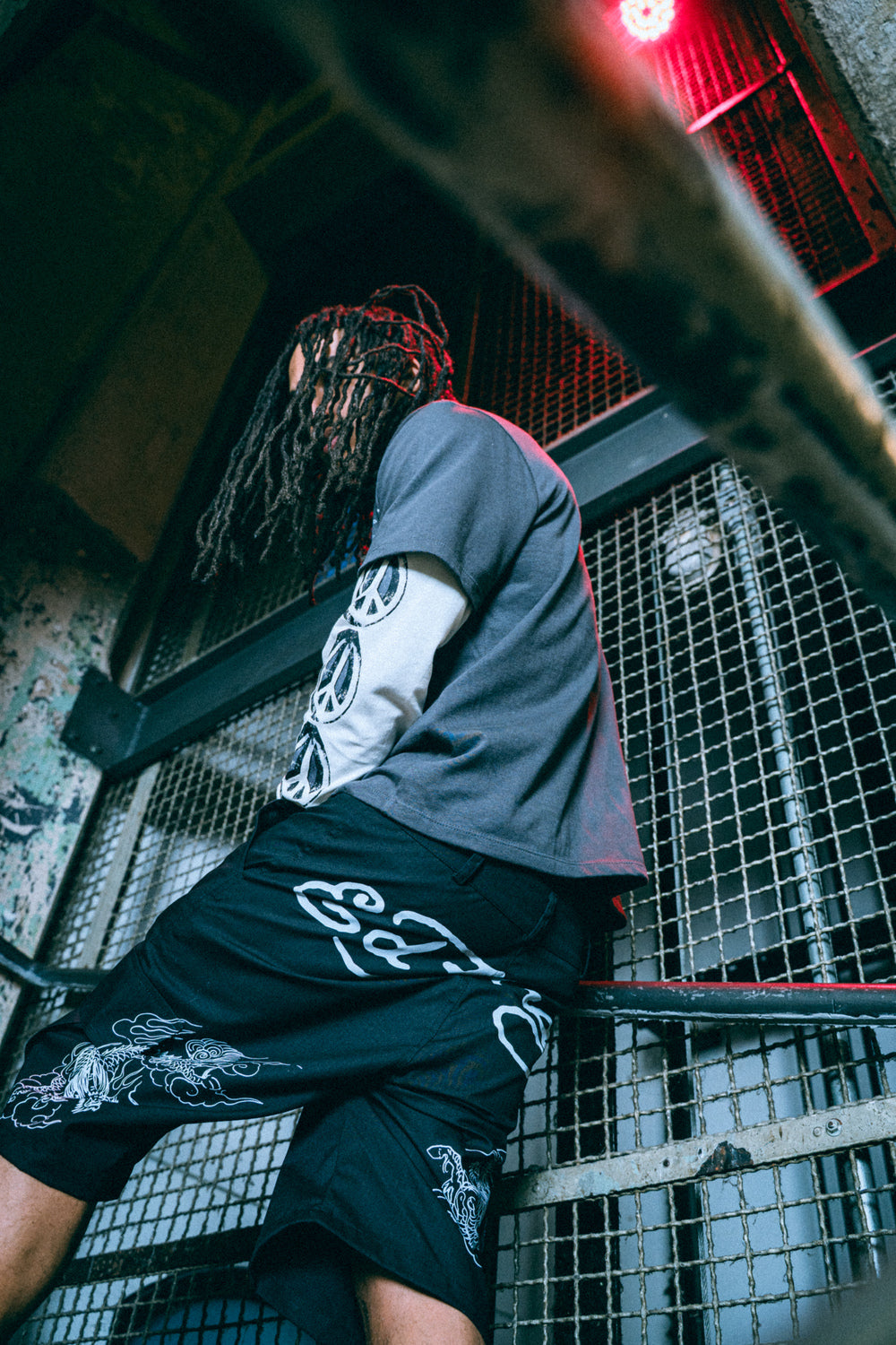 Ed Hardy x Matuê "Dragon" Bermuda Preta